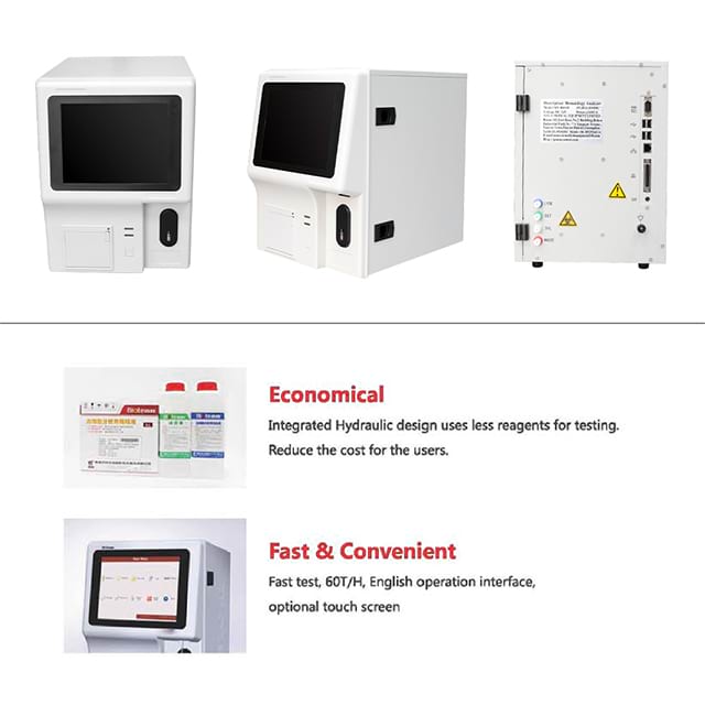 Máquina de laboratorio analizador hematológico automático B003F